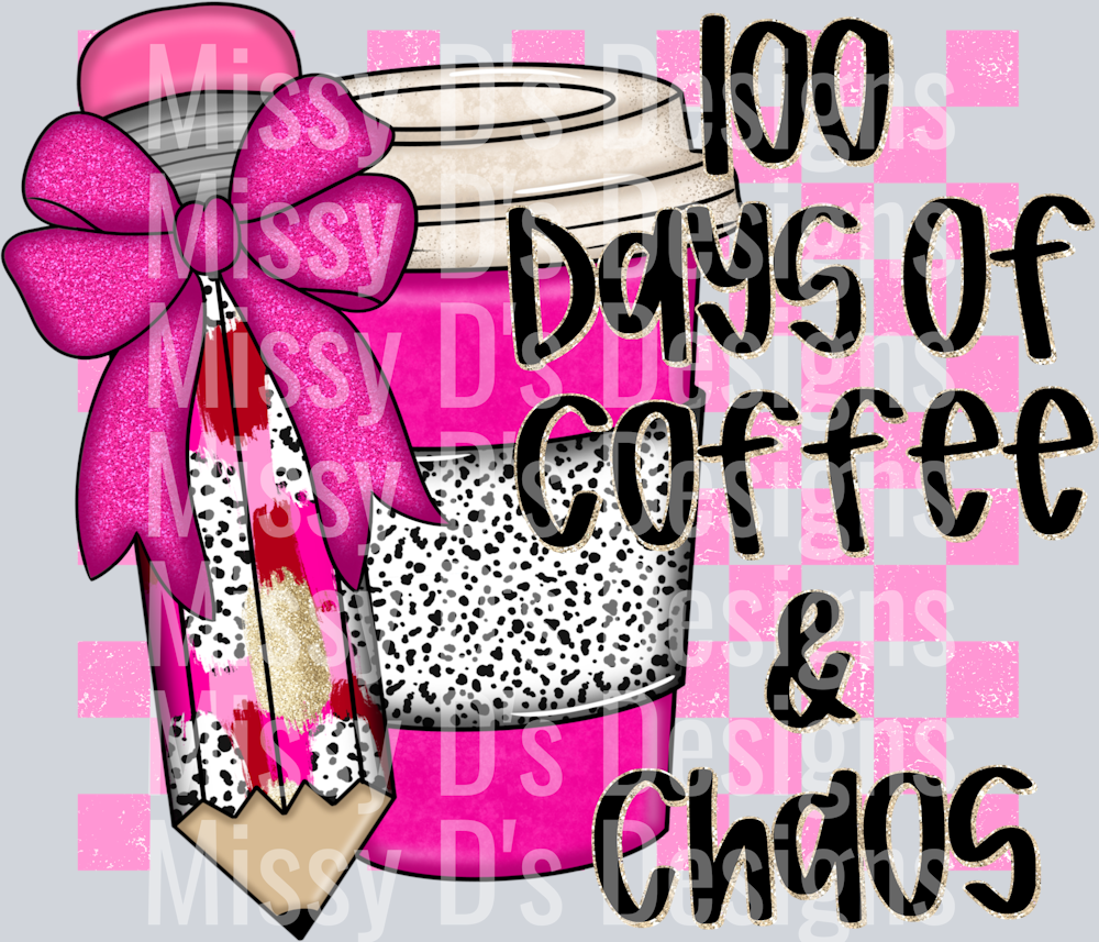 100 days of coffee & chaos pink