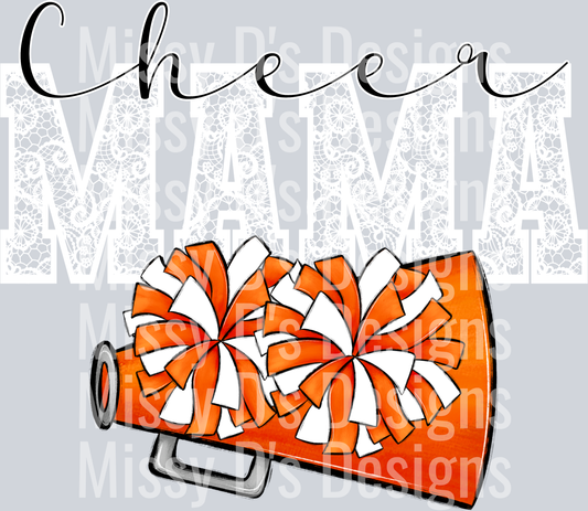 lace cheer mama orange