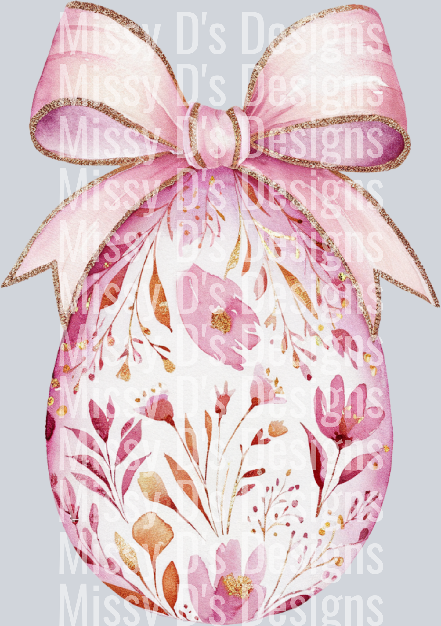 Easter Egg Pink Bow