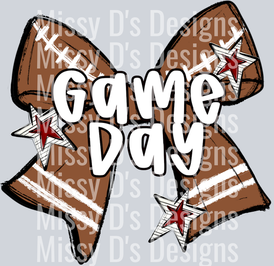 FOOTBALL BOW MAROON