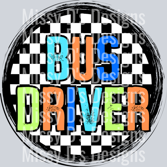 CheckeredCircleOrangeBusDriver