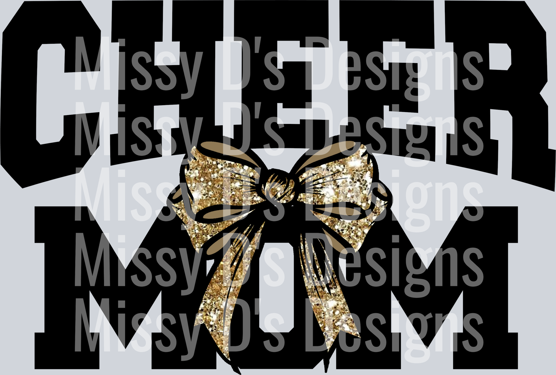 Cheer mom Glitter Bow