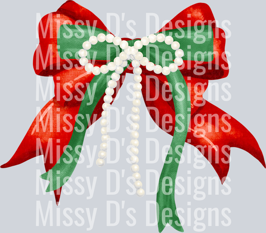 Christmas Bow Pearls 300dpi