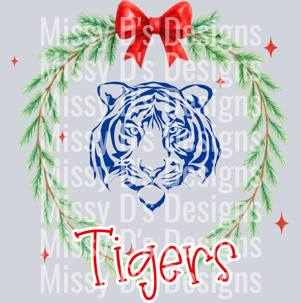 Christmas Wreath Mascot tigers (3)