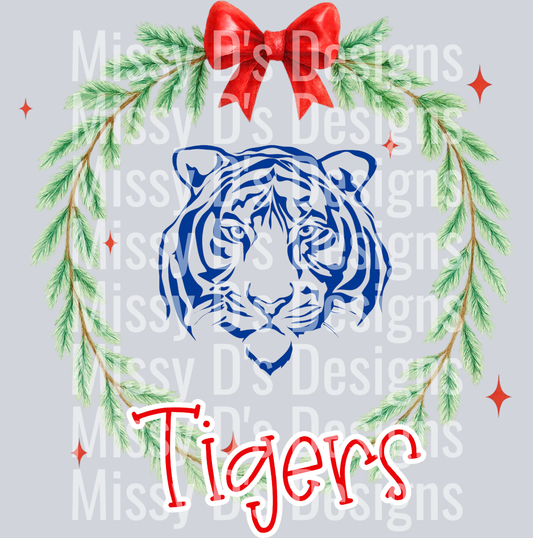 Christmas Wreath Mascot tigers (3)