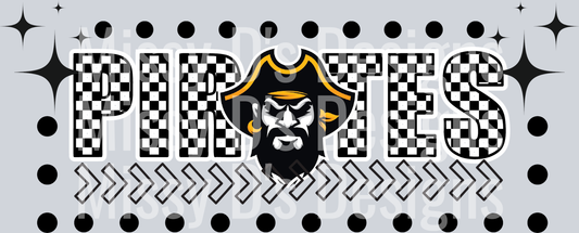 Pirate black/white checkered 1001
