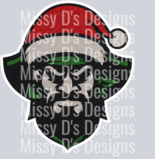 pirate with santa hat