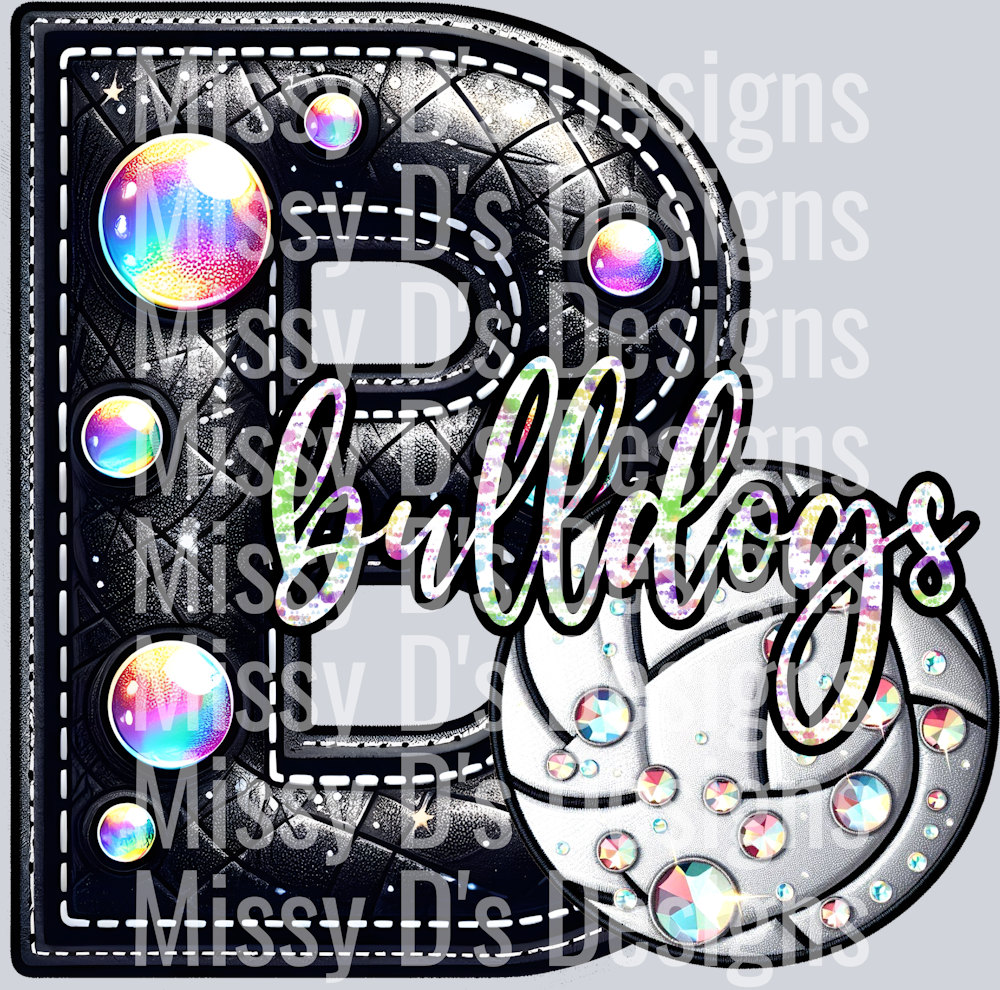 leather Intial bulldogs volleyball