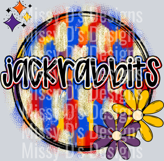Vibrant Mascot Strokes jackrabbits