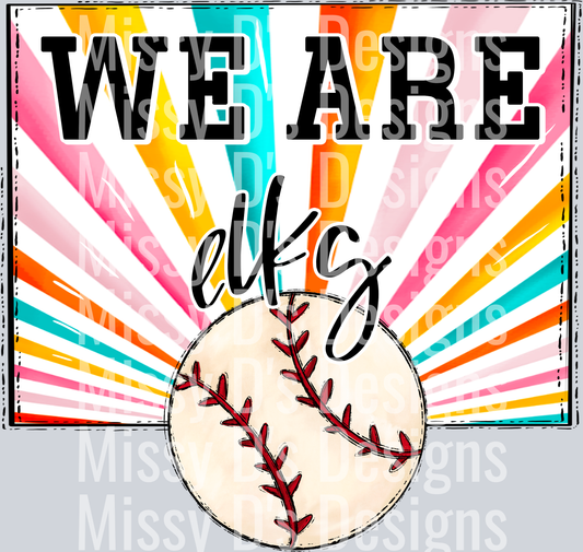 sunburst WE ARE elks baseball