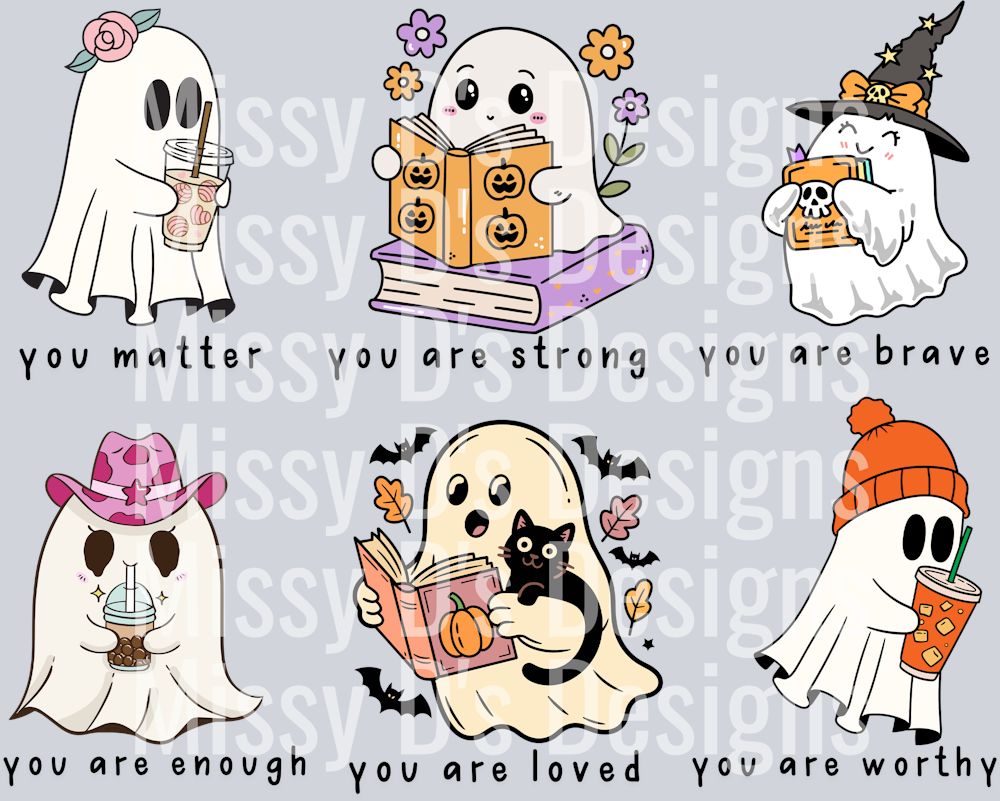 MOTIVATIONAL HALLOWEEN GHOSTS