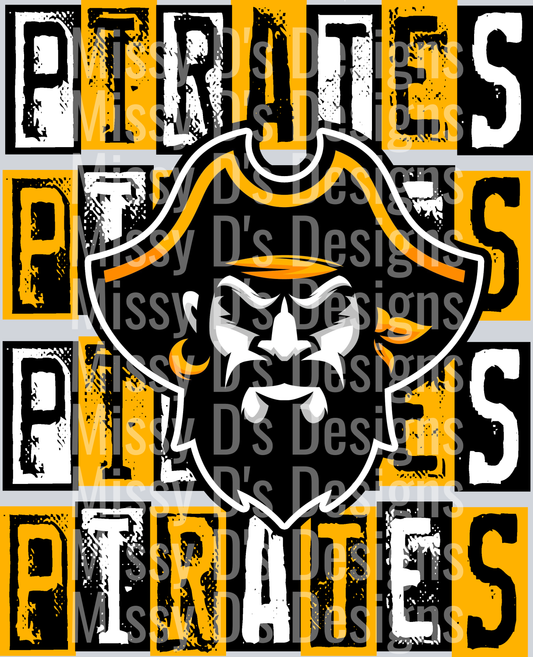 Pirates Rubber Stamp Design