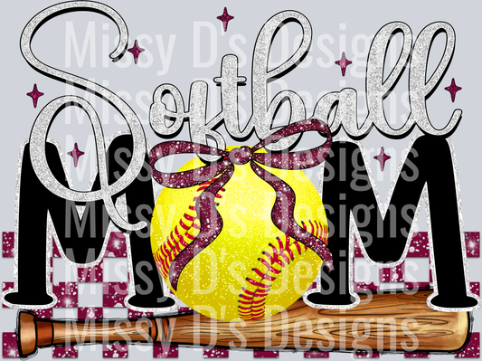 softball mom maroon