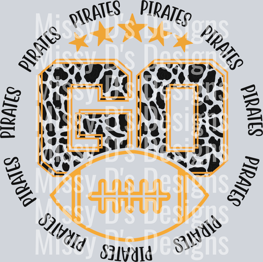 Go Pirates Leopard Stars Circle