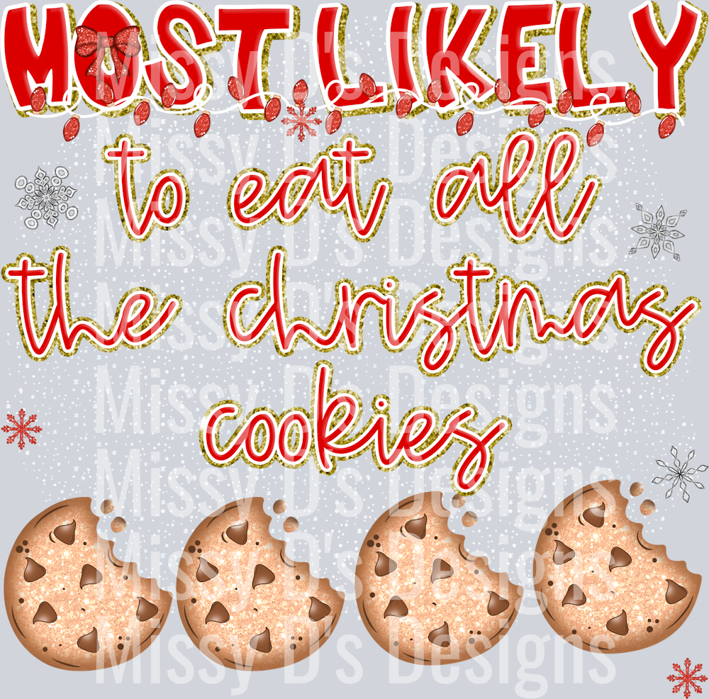 Most likely to christmas cookie