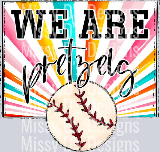 sunburst WE ARE pretzels baseball