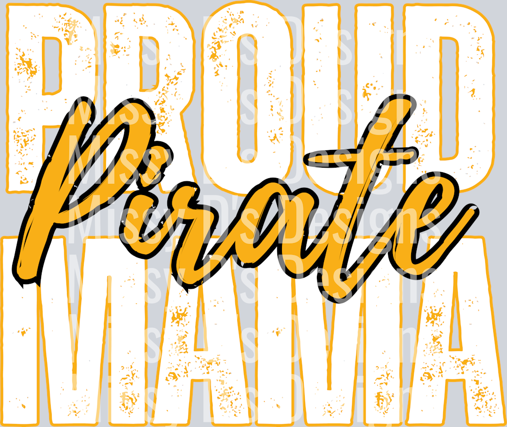 proud pirate mama white