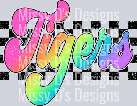 Neon Checkered Tigers