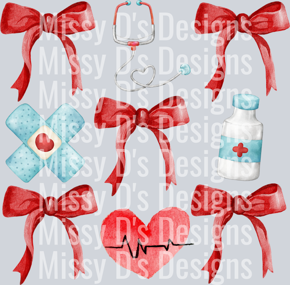 Coquette Red Bow Nurse300dpi