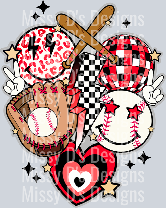 Retro_Baseball_Collage_Red