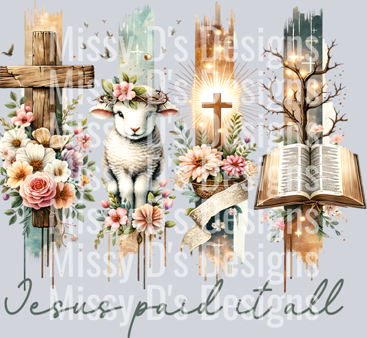 Jesus paid Easter brushstroke