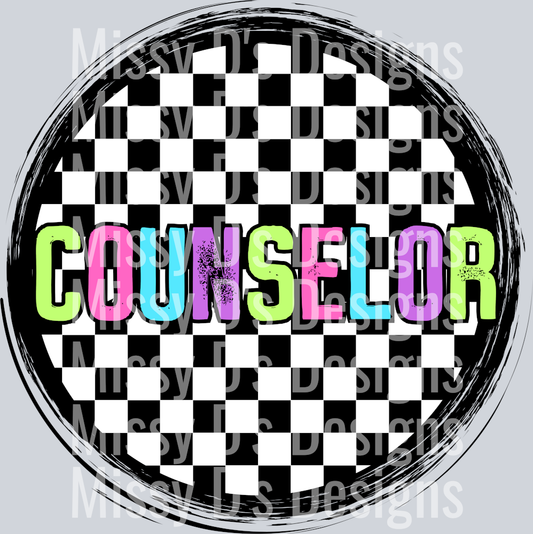 CheckeredCirclePinkCounselor