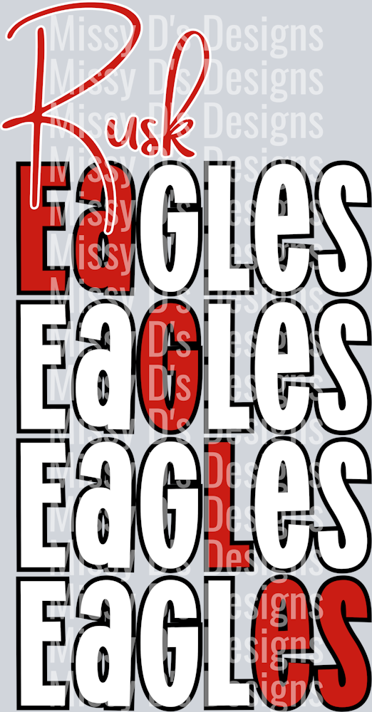 eagles red white