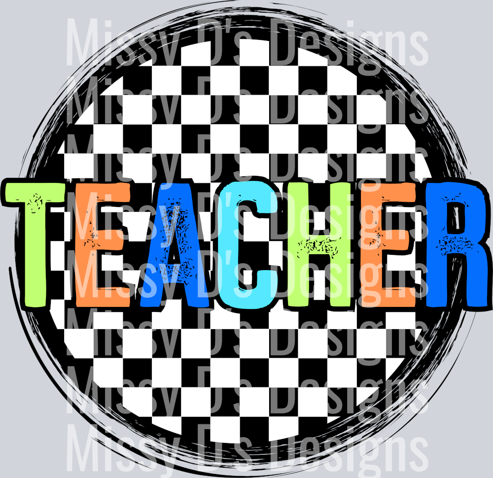 CheckeredCircleOrangeTeacher