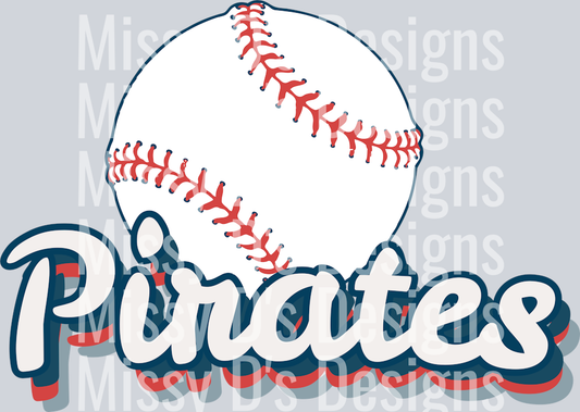 Retro Vintage Pirates Baseball