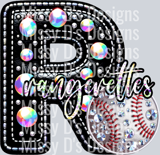 leather baseball rangerettes