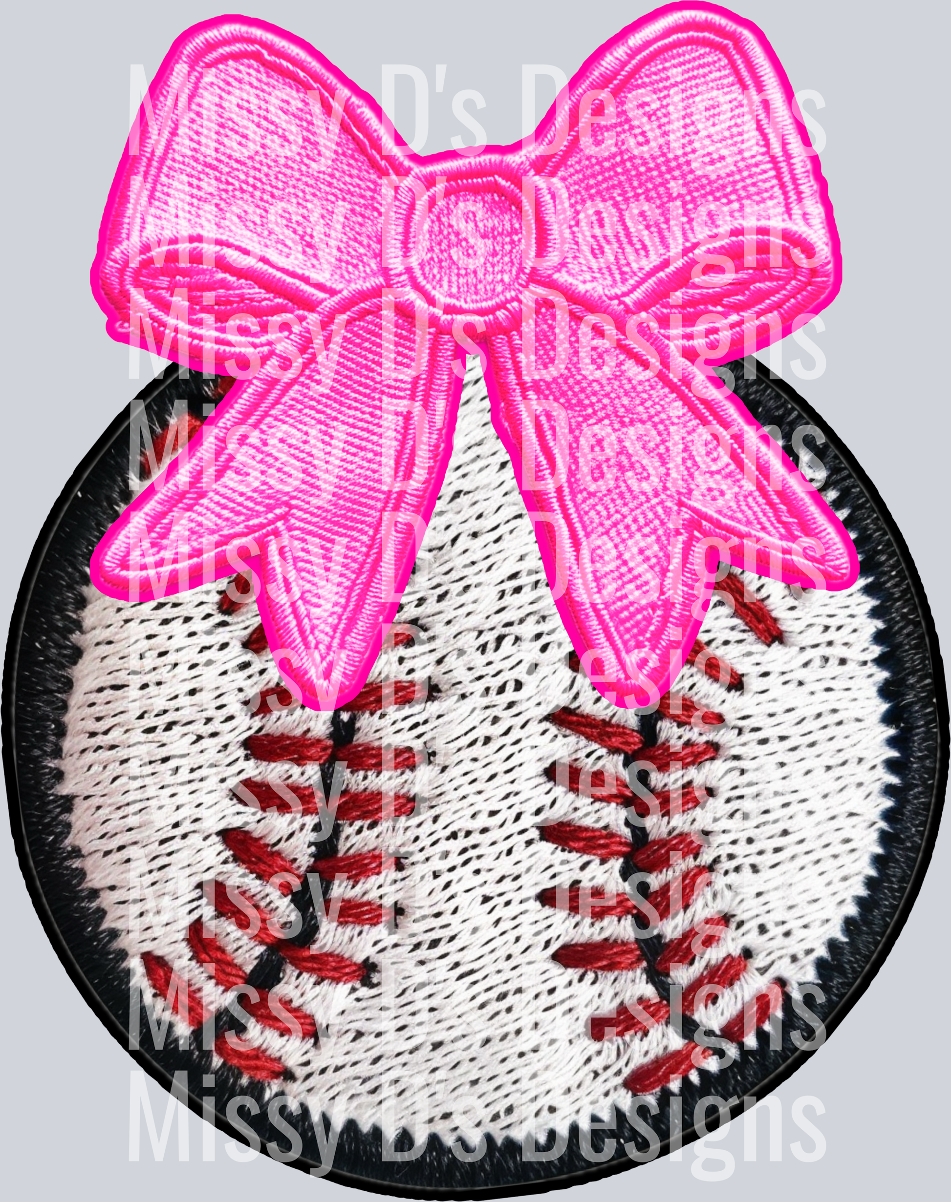 BASEBALL COQUETTE EMBROIDERED PATCH