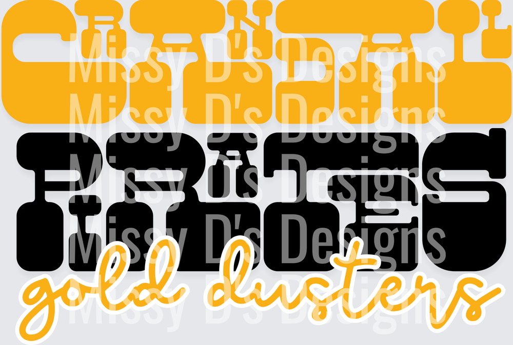 funky mascot crandall pirates gold dusters