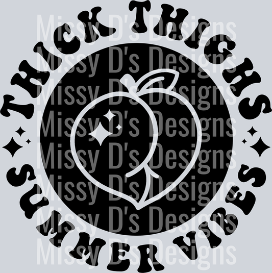 Thick Thighs Summer Vibes Pocket Design
