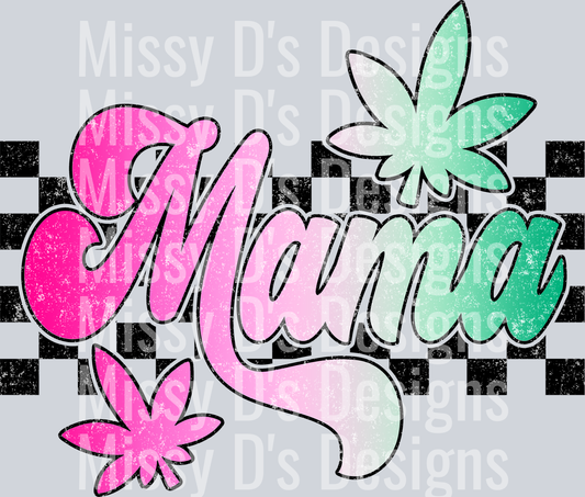 Checkered Weed Mama