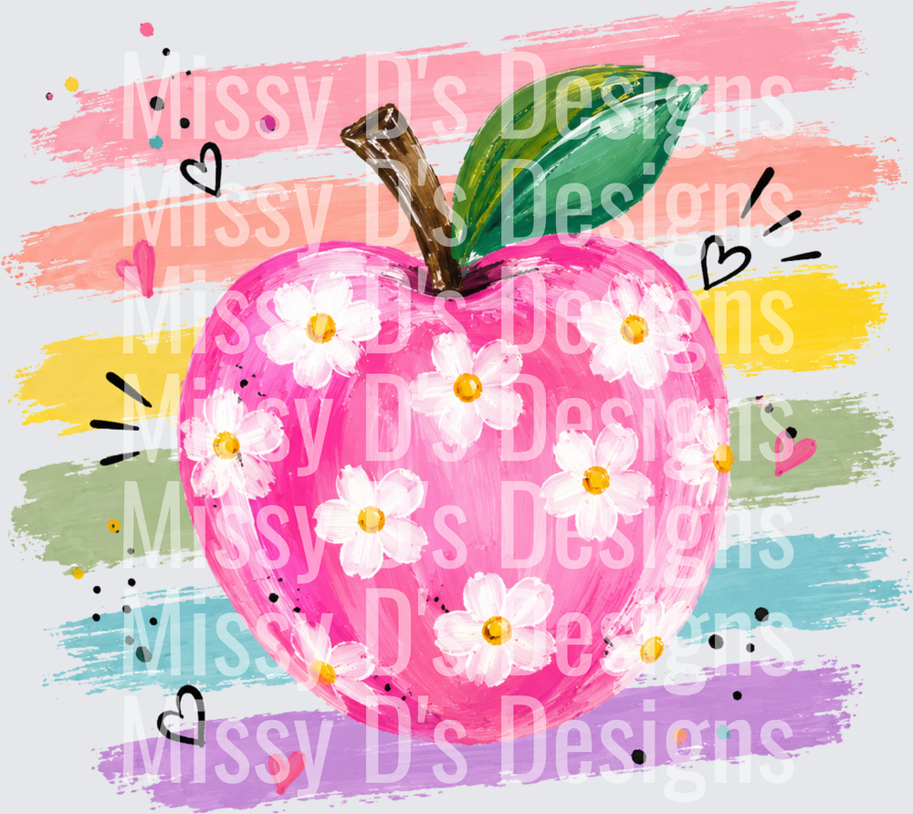 Back to School Brushstroke apple