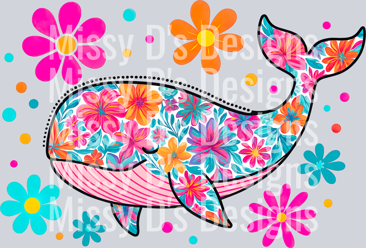 Floral Whale Summer