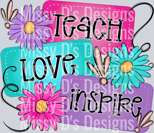 teach love inspire tags