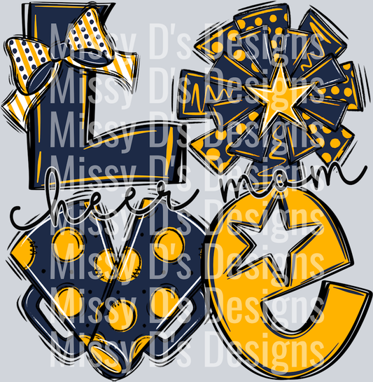 LoveCheernavyyellowgoldmom