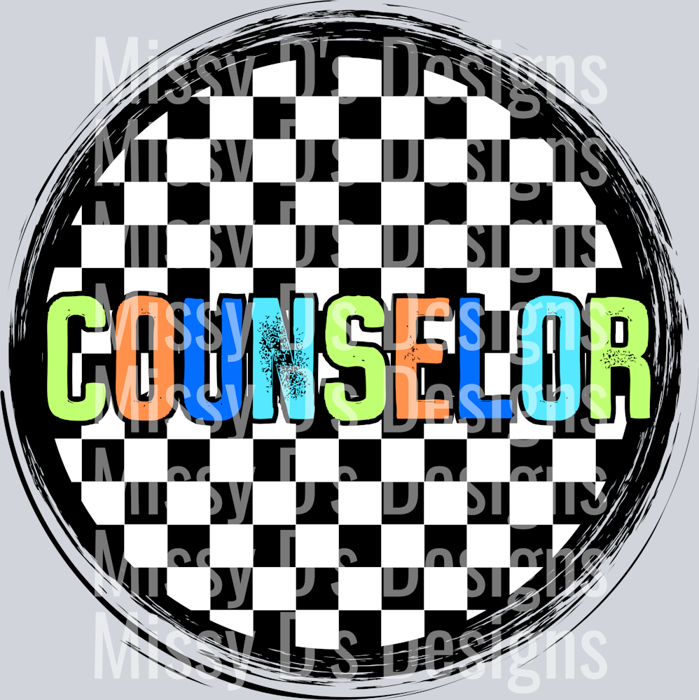CheckeredCircleOrangeCounselor