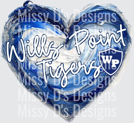 watercolor heart wills point tigers 2