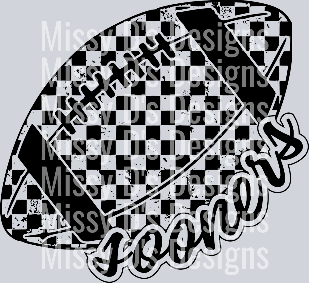 CheckeredFootballSoonersBlack