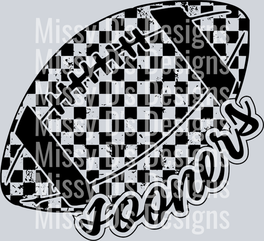 CheckeredFootballSoonersBlack