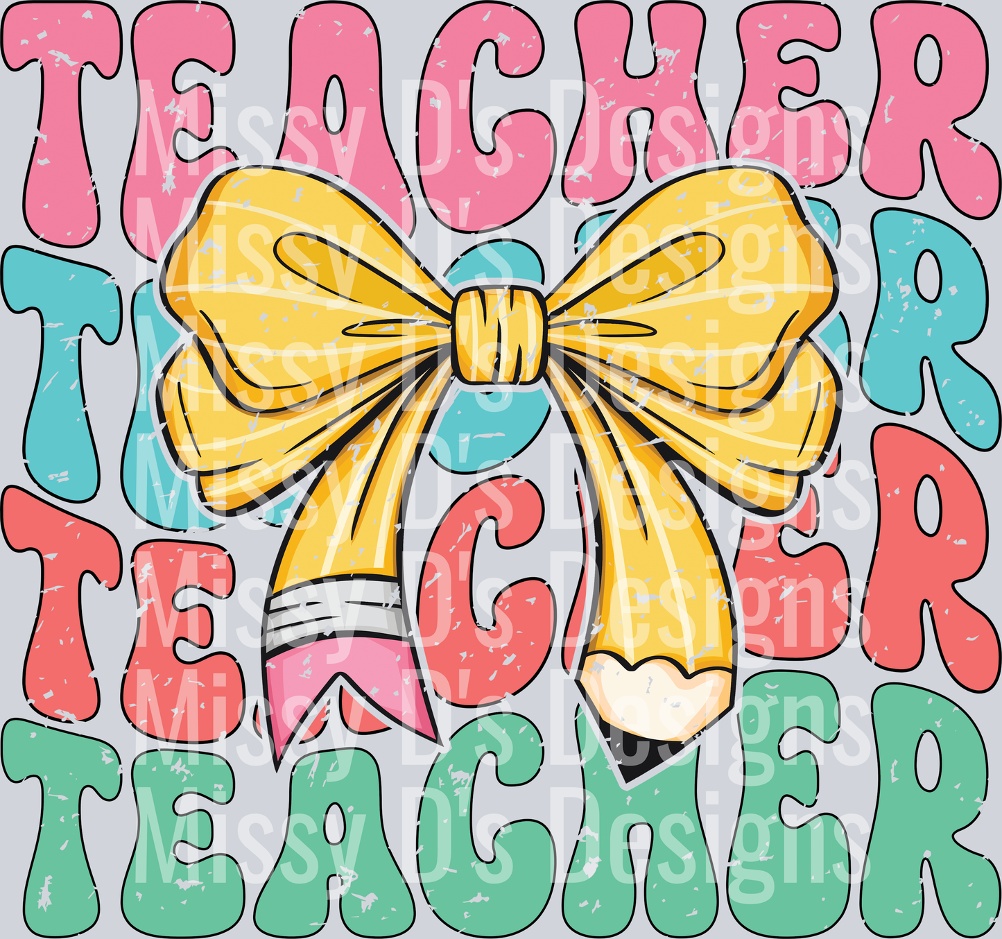 Teacher-PencilBow-Retro