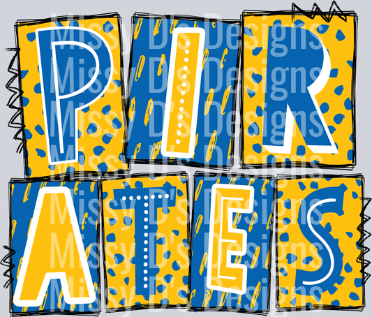 blue yellow pirates