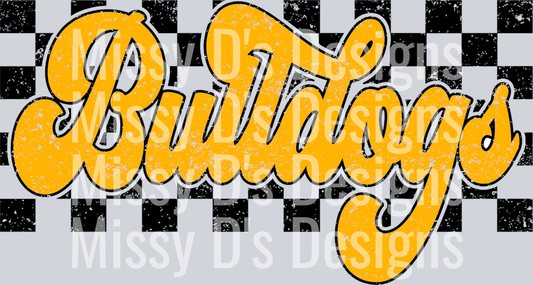 Gold Checkered Bulldogs