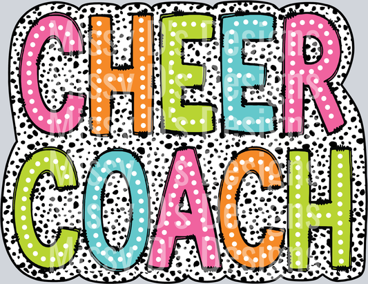 Cheer Coach Dalmatian Dots PNG
