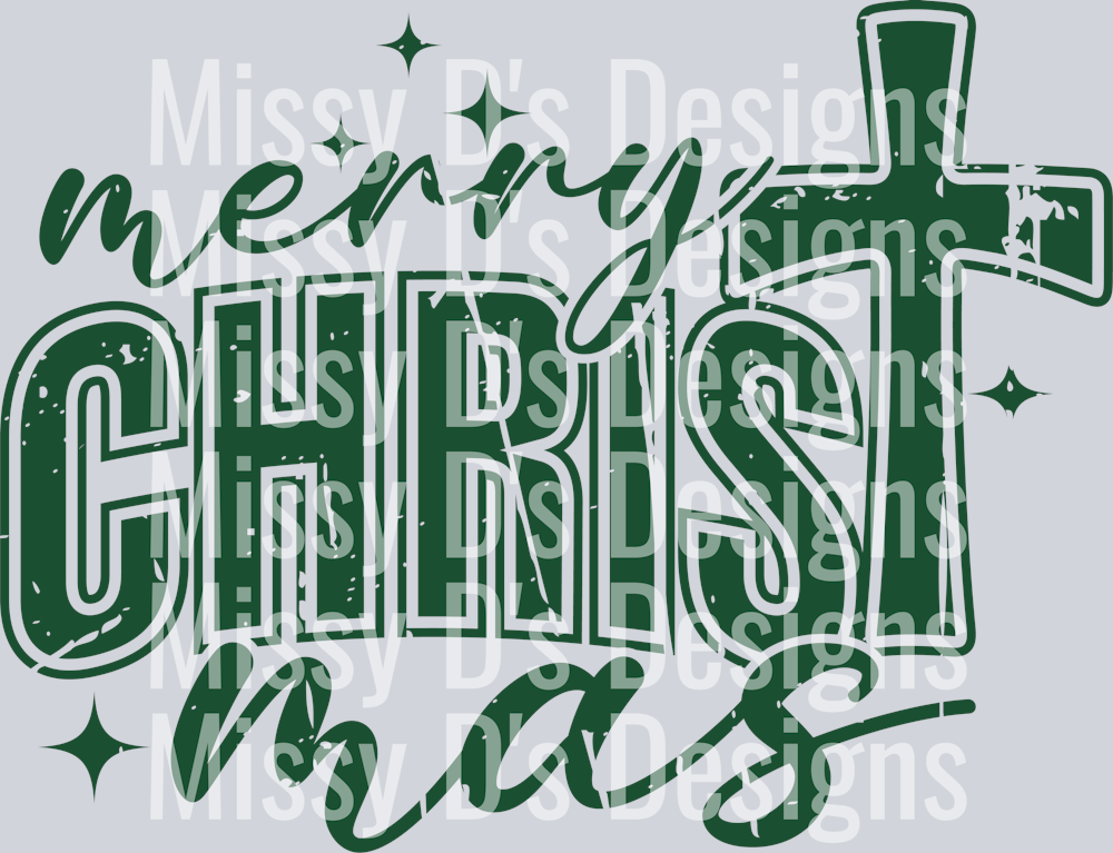 Merry Christmas Distressed Christian Religious Christmas T shirt Design (1)