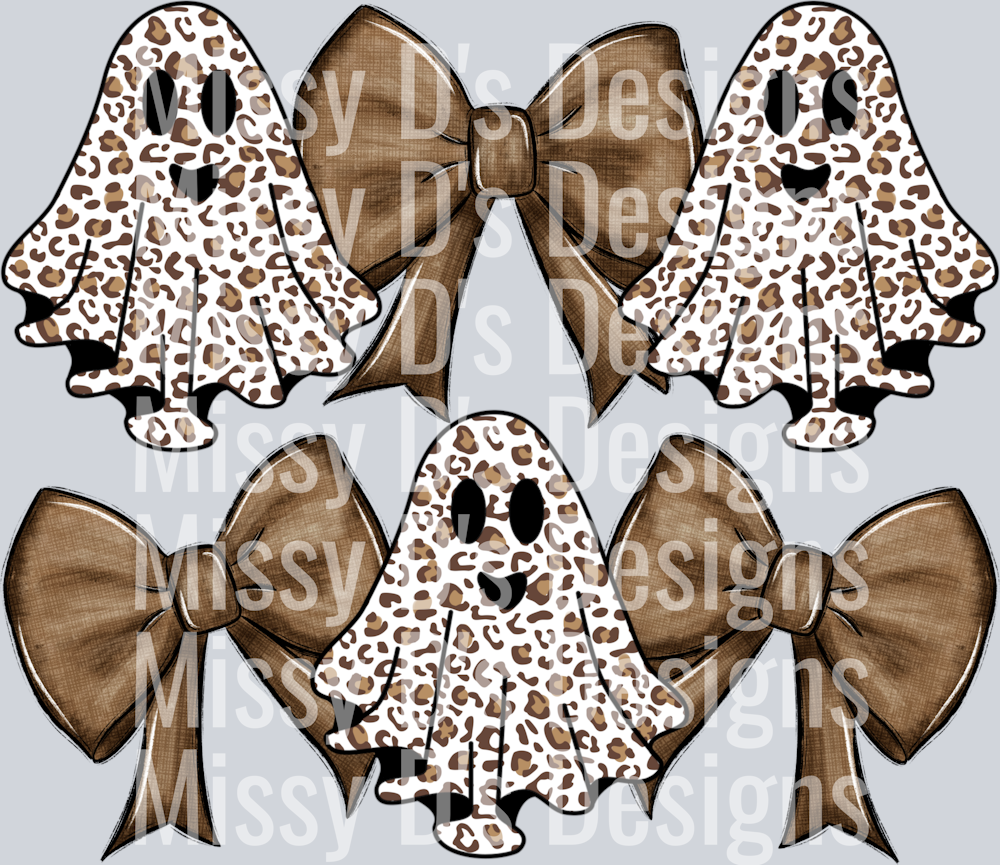 brown leopard ghosts bows