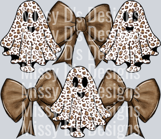 brown leopard ghosts bows