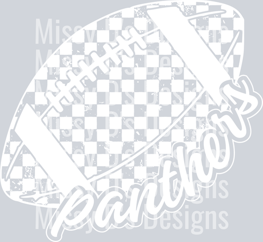 CheckeredFootballPanthersWhite